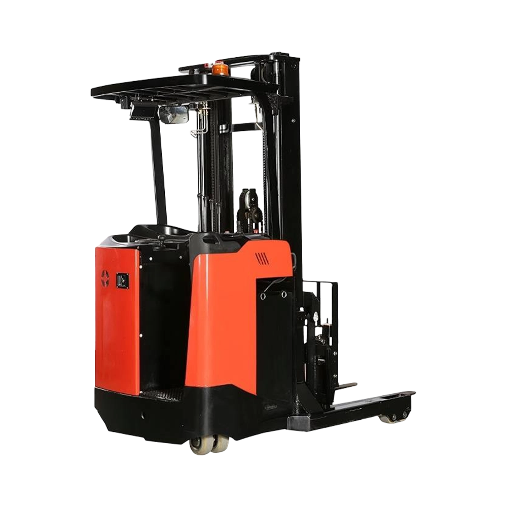 Batteridriven bärbar 1,2 ton stående elektrisk skjutstativtruck