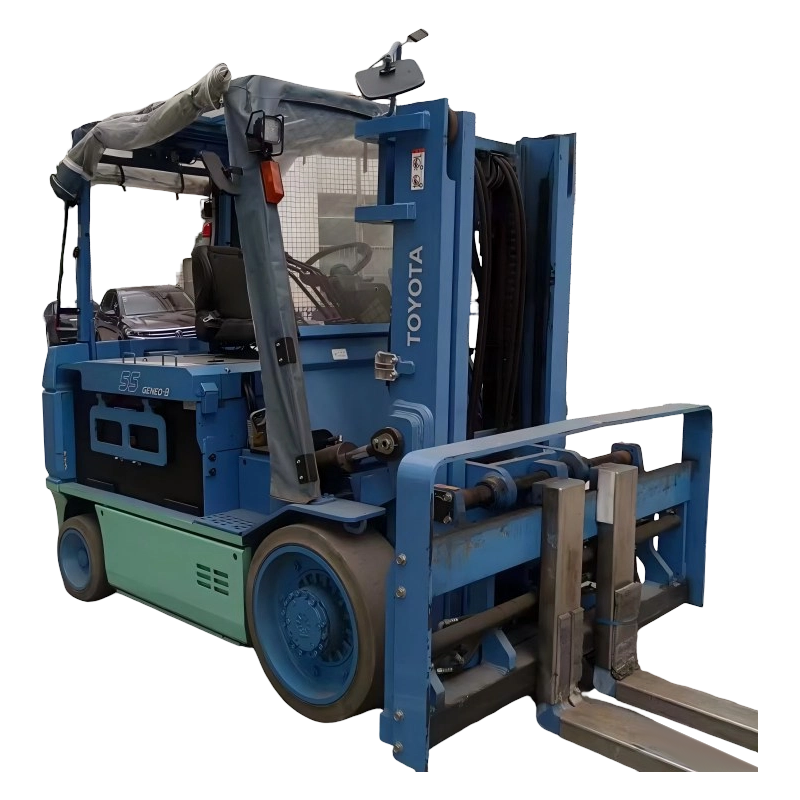 Elektriskt massivt däck 5 Ton begagnad TOYOTA Bly Acid Gaffeltruck